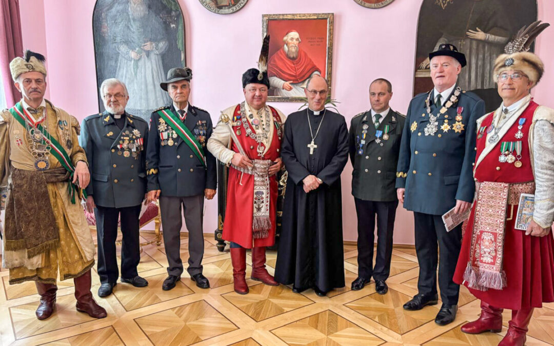 Marek Długosz, król kurkowy elekt z wizytą u Prymasa Polski