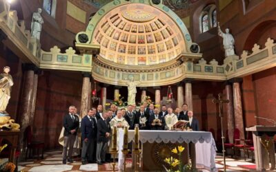 Towarzystwo Strzeleckie Bractwo Kurkowe w Krakowie podczas uroczystości wspomnienia bł o. Beyzyma.